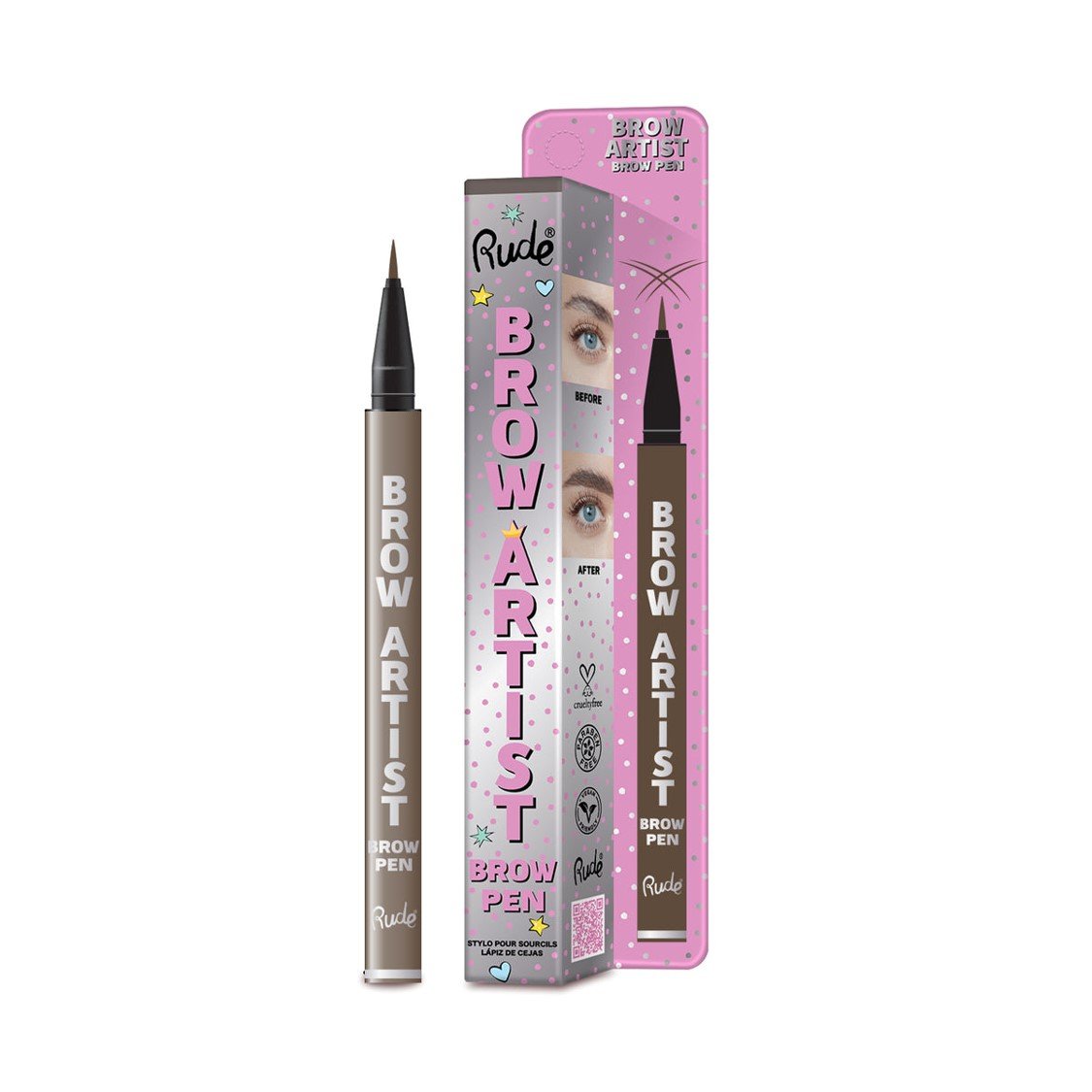 RUDE Brow Artist Brow Pen - Neutral Brown - RUDE COSMETICS - WEGA ...